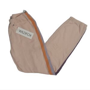 NEW‎ Wildfox knox peach grapefruit stripe jogger sweatpants M